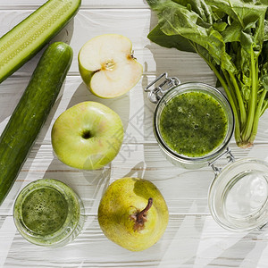 查斯诺克绿色水果蔬菜表桌子素食主义者胡椒背景