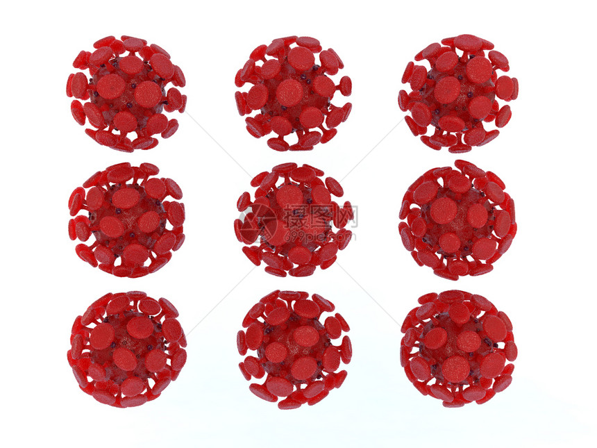 红色病毒图片