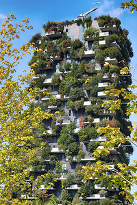 黄宗泽生态BoscoVerticale2019年月25日意大利米兰VerticalFores和由StefanoBoeri设计的新公园P背景