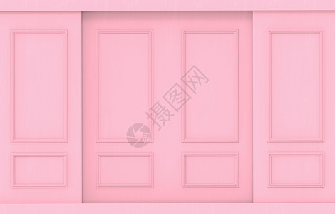 内部的经典优质3d提供奢侈品甜软粉红色古典经木板壁背景图片