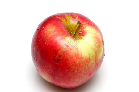 醇美可口食物白上孤立的红苹果节食背景