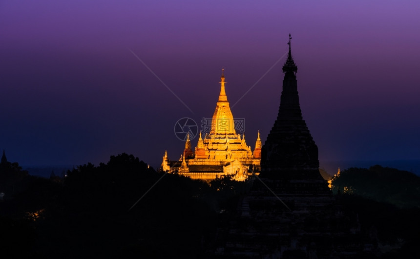 吸引力日出缅甸黎明时的巴根户外图片