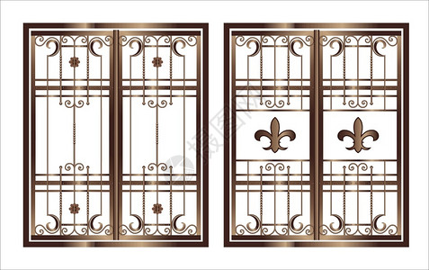 格子栅栏建筑学艺术金属大门教堂天主基督素描锻造门矢量图金属大门设计图片