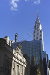 纽约市街道市中心建造高清图片