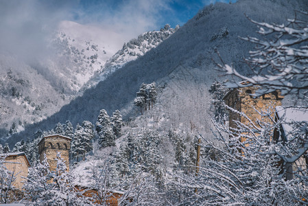 屋历史梅斯蒂亚乔治瓦内蒂的冬季图片