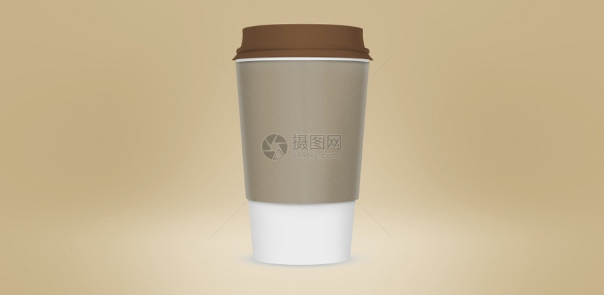 牛奶浓咖啡香气报纸杯收藏3D现实化将咖啡杯装饰起来图片
