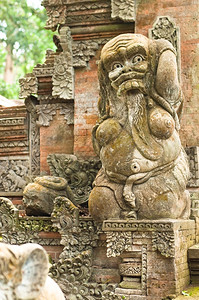 雕像建筑学文化印度尼西亚巴厘乌布德圣猴子森林高清图片