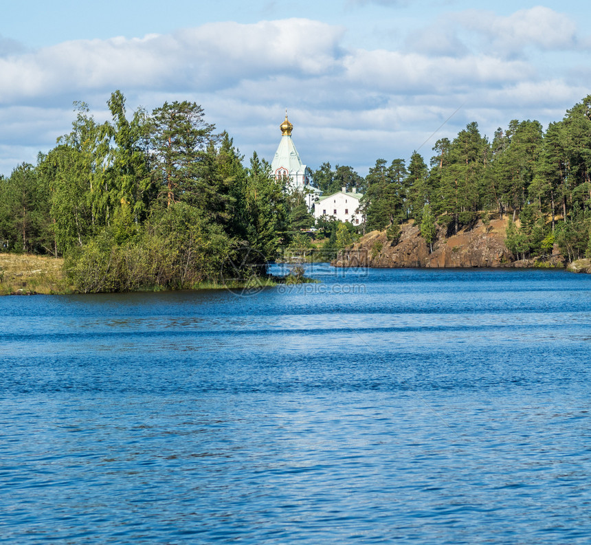 乡村的瓦拉姆岛之一俄罗斯NikolskySkete修道院北正统图片