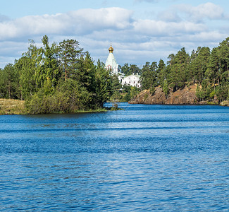 乡村的瓦拉姆岛之一俄罗斯NikolskySkete修道院北正统图片