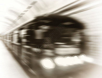 疏运输空白的移动抽象背景古老地铁列车图片