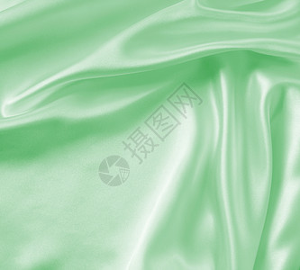 平滑优雅的绿色丝绸或纹质可用作背景浪漫的窗帘莫罗佐娃图片