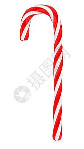 糖甜酒吧传统圣诞糖果甘蔗白色背景垂直隔离在白色背景上传统的明亮设计图片