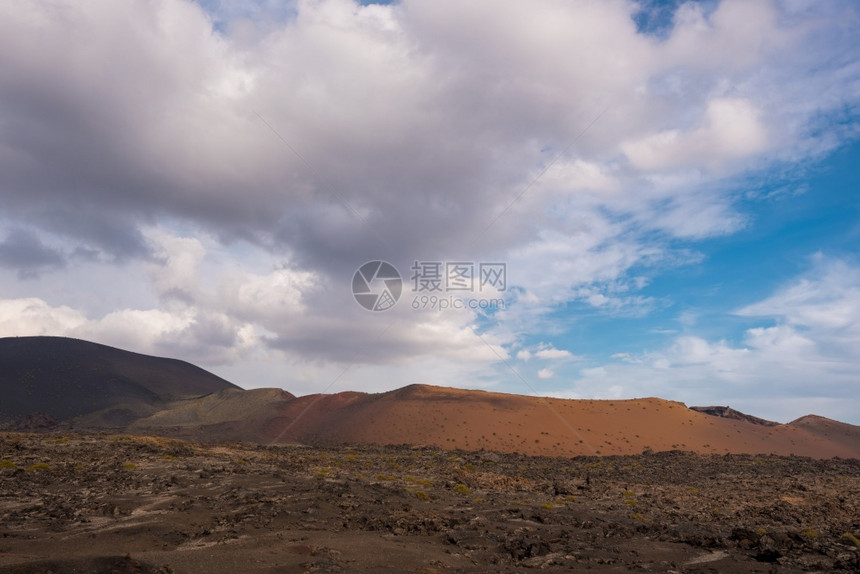 目的地遗产西班牙加那利群岛兰萨罗特蒂曼法亚火山公园矿物图片