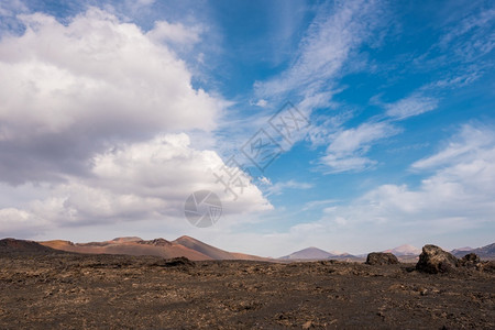 欧洲冒险西班牙加那利群岛兰萨罗特蒂曼法亚火山公园岩浆图片