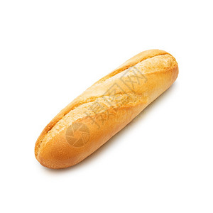 白色背景上孤立的面包法国袋式顶层视图面包法国袋式复制空间三明治烘烤的图片