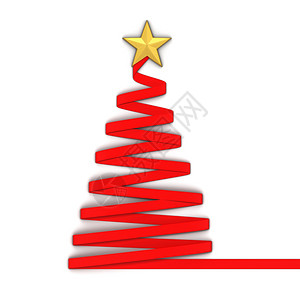 形象的卡片礼物带有恒星3d插图的纸张样式Christmas树图片
