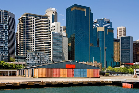 内城建筑和码头澳大利亚悉尼达林港澳大利亚悉尼市中心建筑学正面背景图片