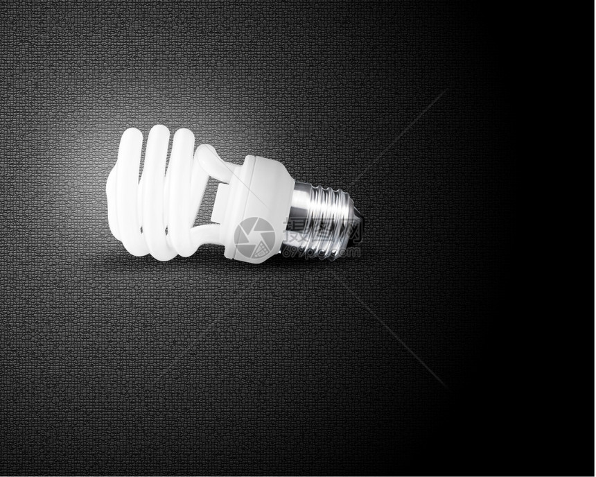 想象电的黑色背景灯泡一个亮光效率图片
