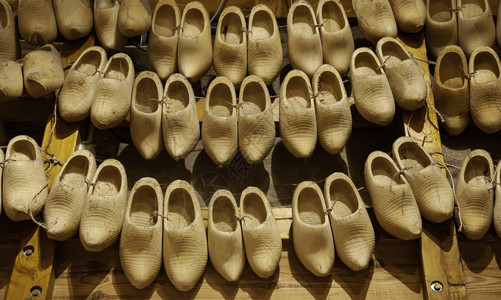 历史安斯木头荷兰塞制鞋细节荷兰的传统图片