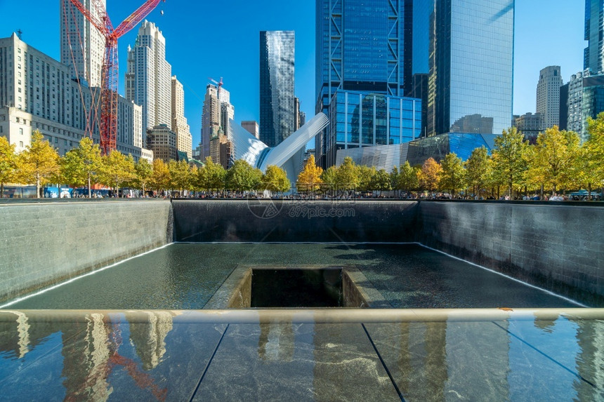 九月2019年月25日美国纽约州曼哈顿市中心世贸零点地WorldCenterGroundZero建筑学历史图片