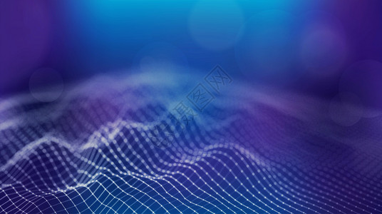 蓝色蜘蛛网动态的电脑未来图解背景设计带有线框架地形景观抽象网络空间多边形格数字技术概念等的后期插图几何设计图片