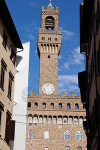 佛罗伦萨市历史中心街道的景象金子地标大理石图片
