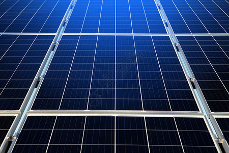 可再生能源替代太阳源电和发厂的一部分建造生态的太阳能板图片