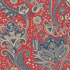 蕾丝花卉织物为了印度花卉背景Paisley时装风格设计印度花草背景设计印度花粉无缝结构型的插画