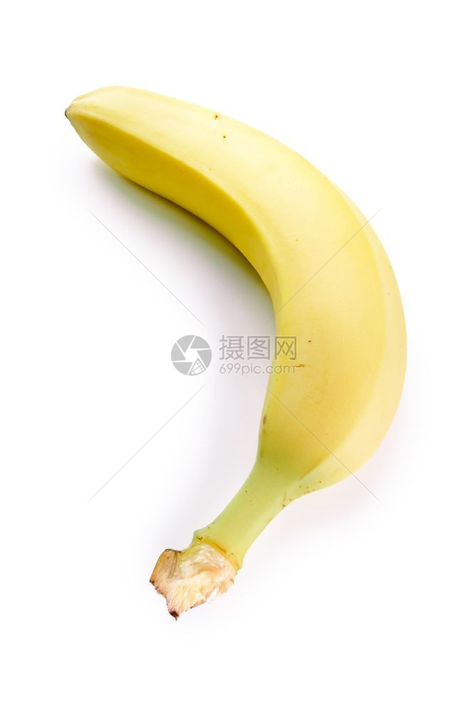 oopicapi季节白色背景上孤立的美味黄色香蕉维他命图片