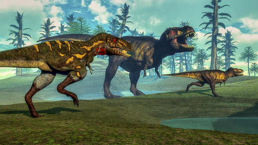 小恐龙亚鲁卡里树和腾斯基3D使纳诺特兰努斯能够捕捉小暴龙3DD跑步形象的史前设计图片