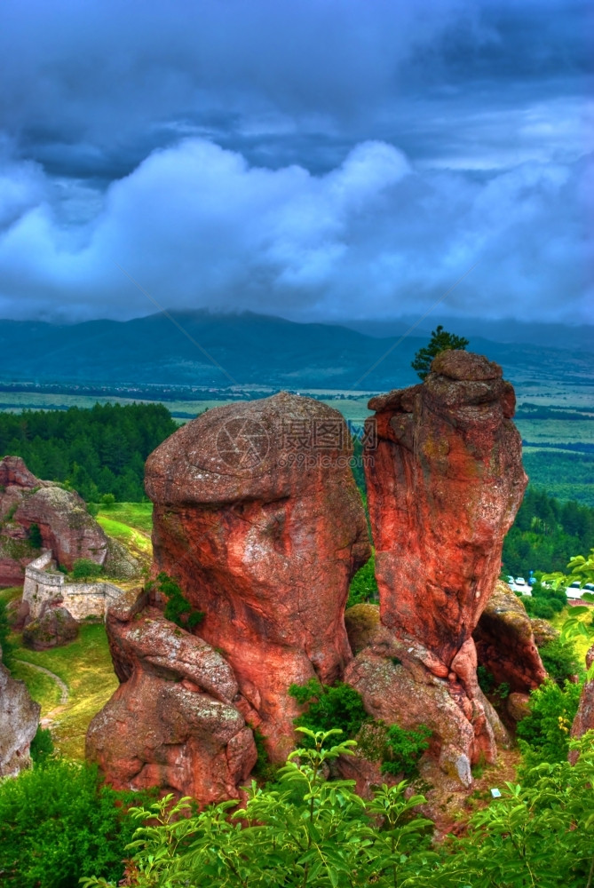 编队岩层Belogradchishkiskali保加利亚斯卡雕刻图片