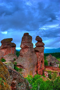 别洛格拉奇什基矿物卓越岩层Belogradchishkiskali保加利亚巨大的背景