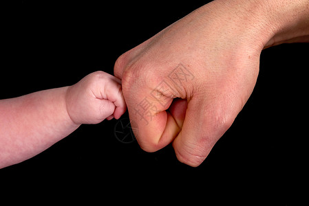 手指安全人类婴儿触摸爸图片