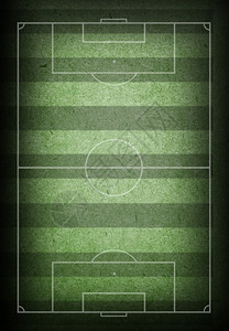绿色游戏目标带有粗体纸纹理的足球字段图片