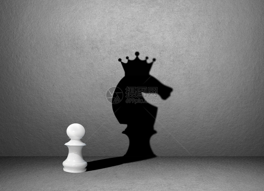 胜者概念墙上的象棋阴影世界马移动图片