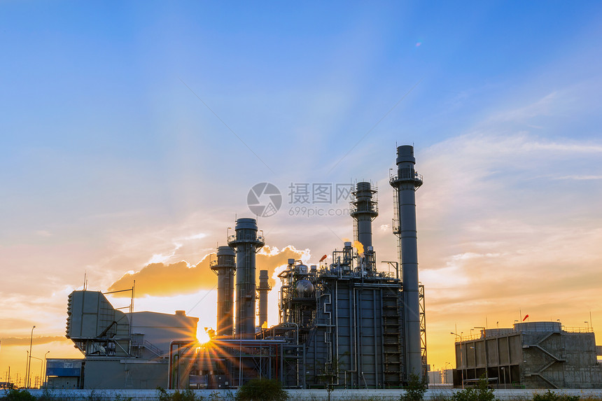 日落时电厂涡轮发机行业技术环境图片