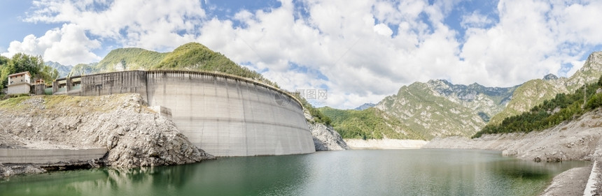 工业的云山地景观与区发电用大坝的风景和堤活力图片