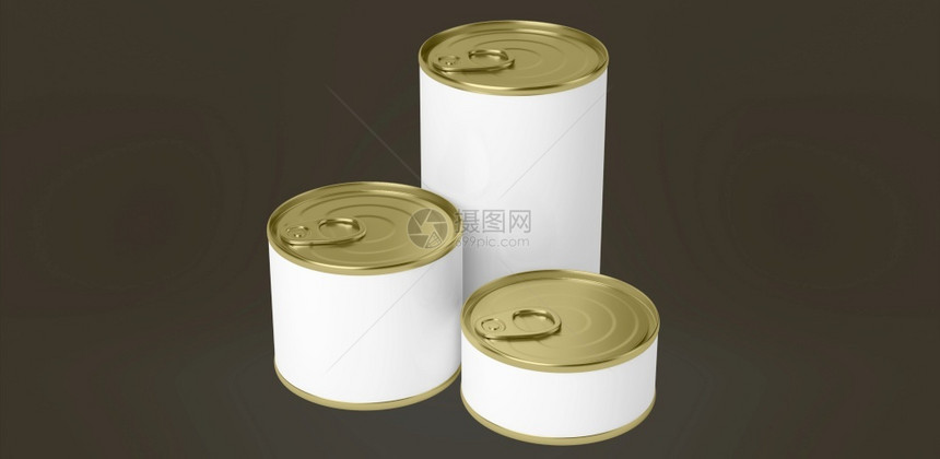 空白的小吃彩色孤立背景3d上的食物罐锡适合设计元素用于设计元素灰色的图片