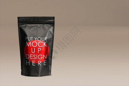 空的用于品牌化高级大包装咖啡真空拉链模型食物优雅的图片