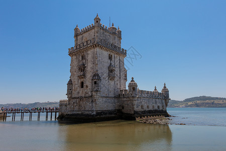 古董托雷建筑学葡萄牙里斯本塔古河上的贝伦塔图片