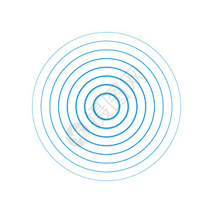 海浪无线电台信号显示矢量插图电源抽象的条设计图片