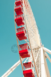 美洲目的地红色美国伊利诺州芝加哥空Ferris轮图片