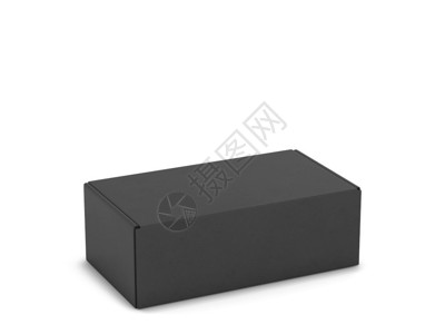 产品薄饼包装盒模型3d插图白色背景上孤立的空白袋嘲笑店铺图片
