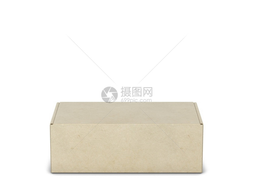 标签薄饼包装盒模型3d插图白色背景上孤立的空白袋掖图片