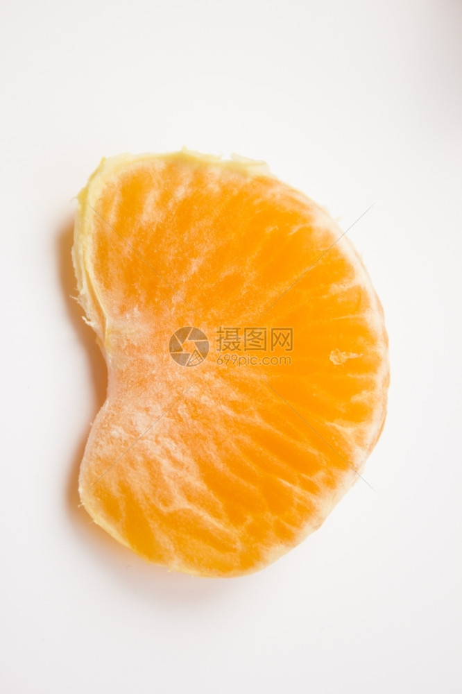 橙白色背景的充满活力曼达林水果生可口图片