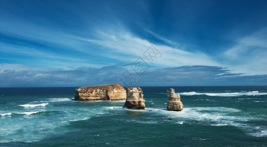 海岸支撑使徒澳大利亚洋路岛屿湾沿海公园著名的岩石群澳大利亚洋路图片