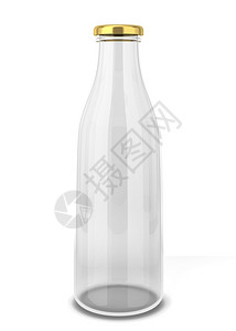 液体水壶以白色背景隔离的牛奶瓶3d插图乳制品图片