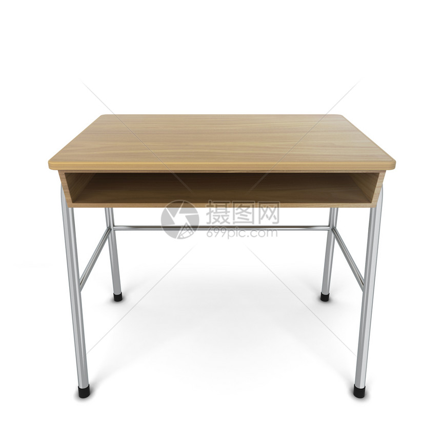 木制的以白色背景孤立的3号课桌插图年级内部的图片
