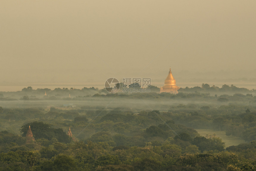 古老的缅甸旧巴甘古老寺庙景观王国历史图片