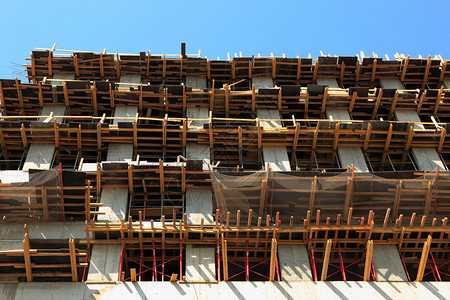 商业住房正在建造新的多层混凝土钢铁建筑技术图片